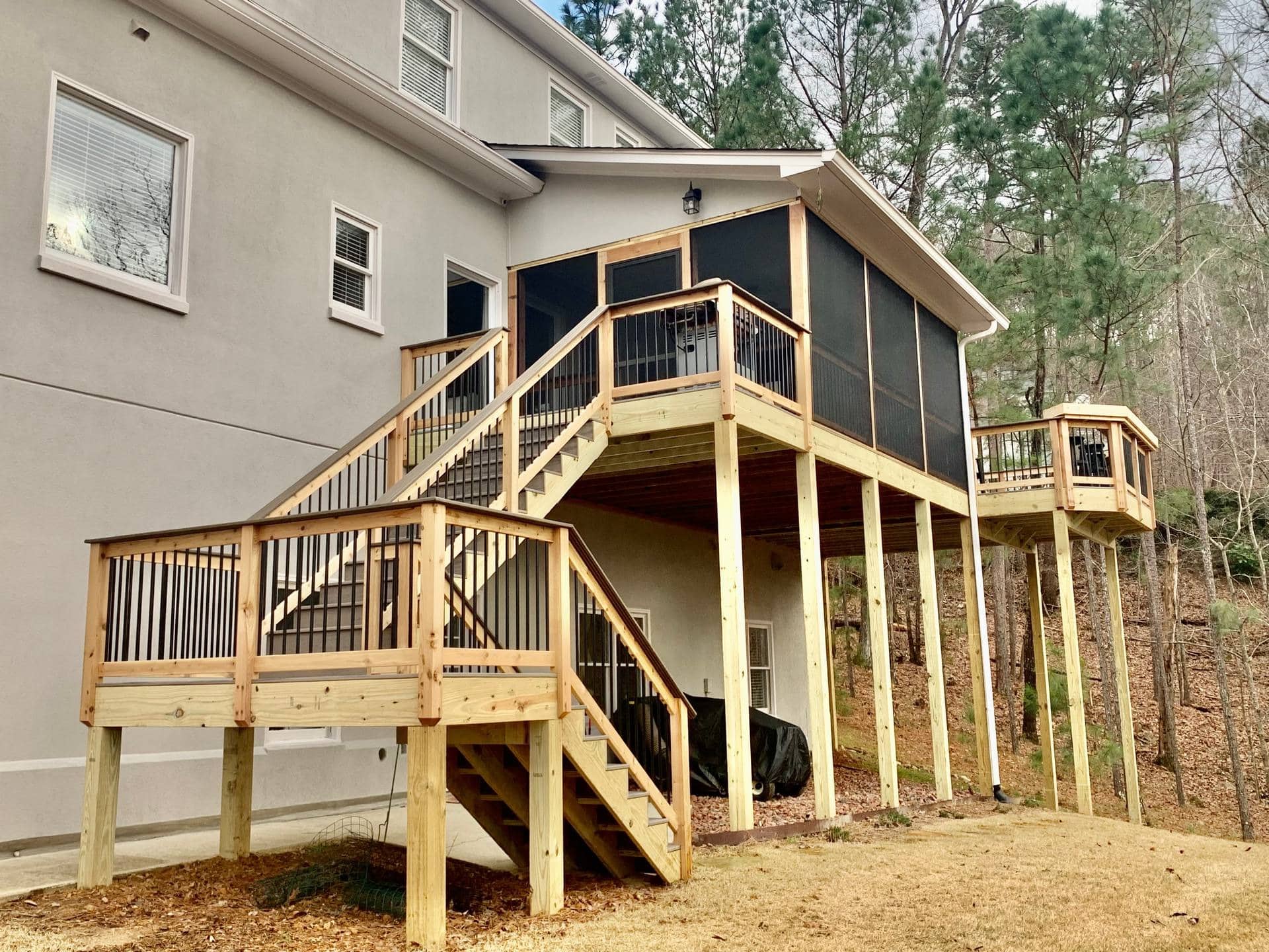 Screen Porch Trex Composite Decking by Alabama Decks Exteriors Birmingham